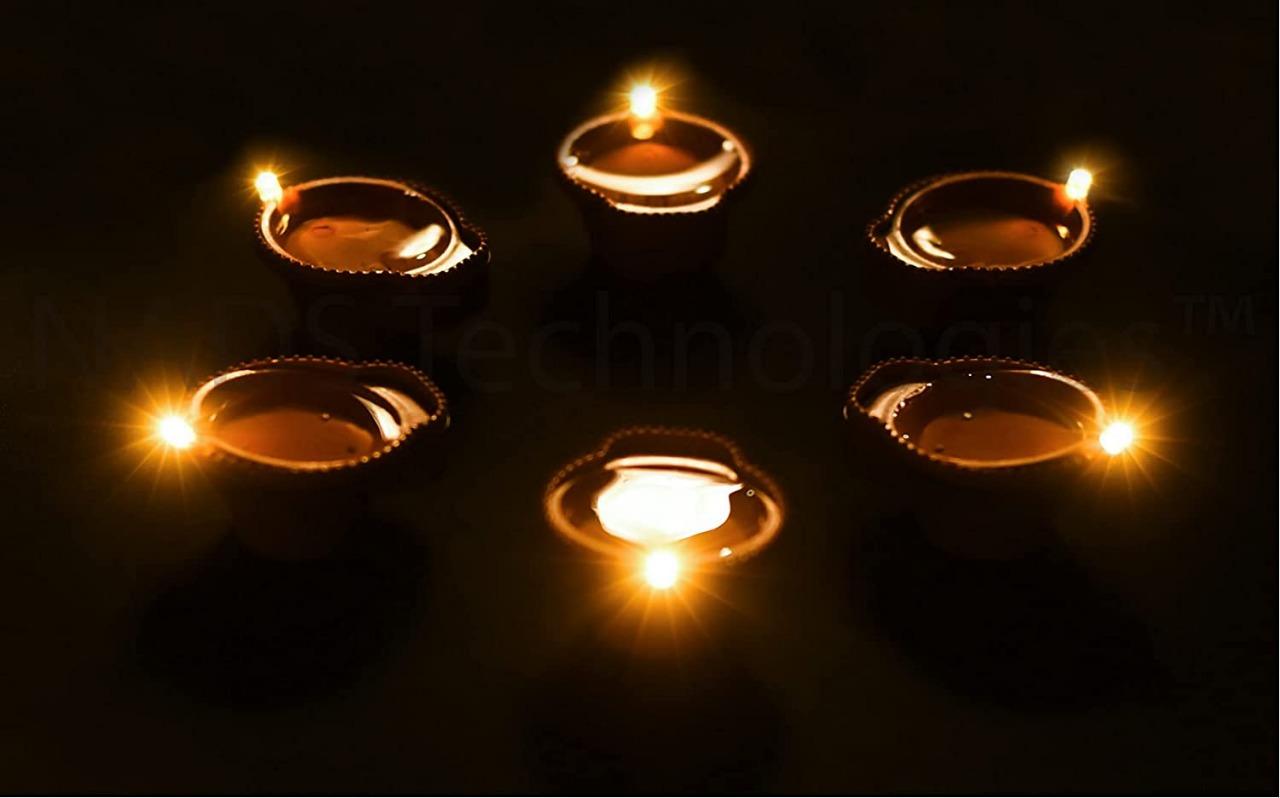 Water Sensor Led Diyas Candle (6 PCS)