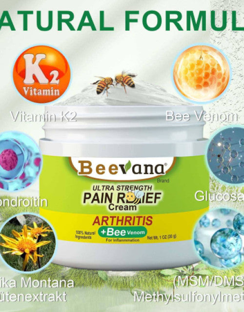 Natural Vitamin K2 Bee Strength Joint Care Balm Pain Cream (Pack of 2)